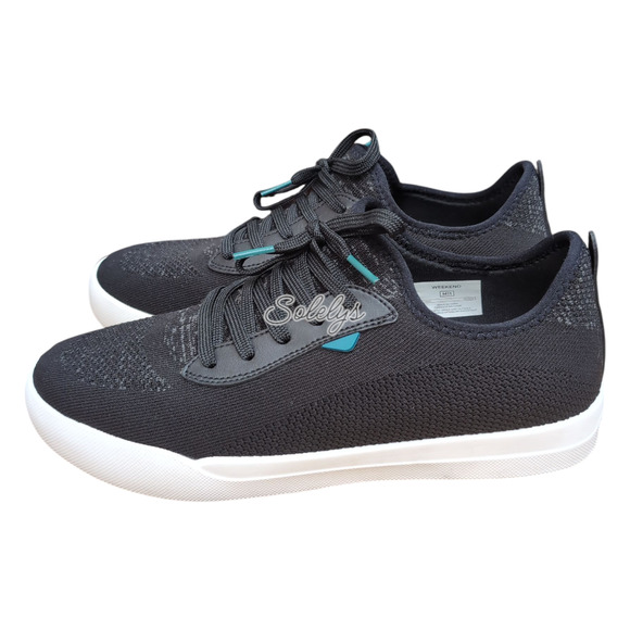 Vessi Weekend Mens 11 Asphalt Black White Waterproof Knit DymaTex Casual Sneaker - Picture 3 of 11